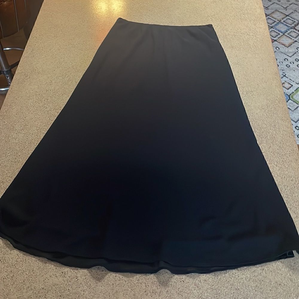 Maxi Skirt Vintage 90s Crepe Fit & Flare sz 14